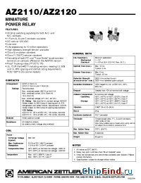 Datasheet AZ21101A15D manufacturer Zettler