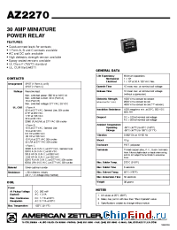 Datasheet AZ22701A24DF manufacturer Zettler