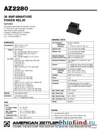 Datasheet AZ22801A5DF manufacturer Zettler