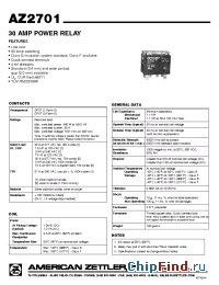 Datasheet AZ27011A6D manufacturer Zettler