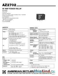 Datasheet AZ27022A200D manufacturer Zettler