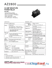 Datasheet AZ2800-2C-12D manufacturer Zettler