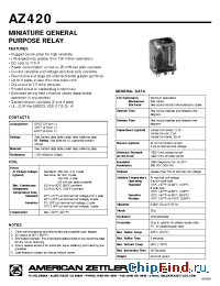Datasheet AZ420 manufacturer Zettler