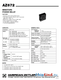 Datasheet AZ6721A5D manufacturer Zettler