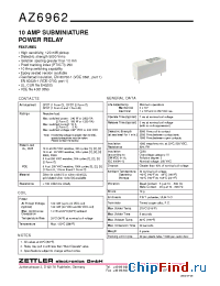 Datasheet AZ6962-1AE-9D manufacturer Zettler