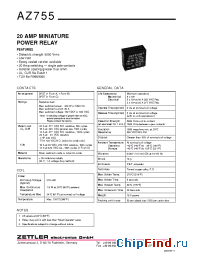 Datasheet AZ755-1A-6D manufacturer Zettler
