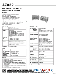 Datasheet AZ832-2C-3DSE manufacturer Zettler