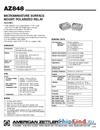 Datasheet AZ848P218 manufacturer Zettler