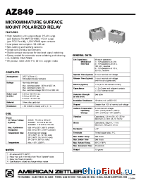 Datasheet AZ849P118 manufacturer Zettler