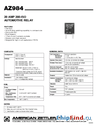 Datasheet AZ9841C6D manufacturer Zettler
