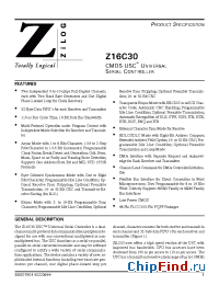 Datasheet Z16C30 manufacturer Zilog