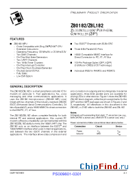 Datasheet Z8018216ASC1838 manufacturer Zilog