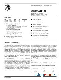 Datasheet Z8018933FSC manufacturer Zilog