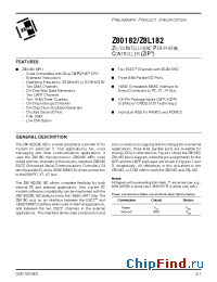 Datasheet Z80L182 manufacturer Zilog