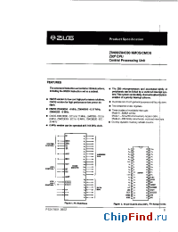 Datasheet Z84C0008FEG manufacturer Zilog