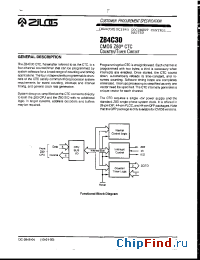 Datasheet Z84C3006FEC manufacturer Zilog
