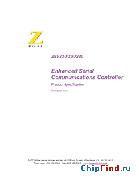 Datasheet Z8523010PEC manufacturer Zilog