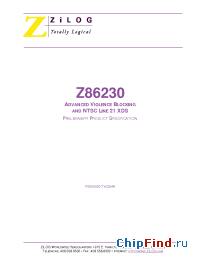 Datasheet Z86230 manufacturer Zilog