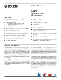 Datasheet Z86C2112PEC manufacturer Zilog