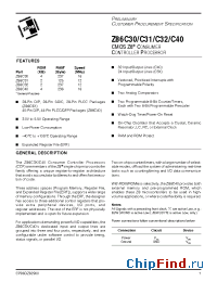 Datasheet Z86C30 manufacturer Zilog