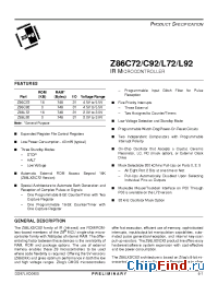 Datasheet Z86C72 manufacturer Zilog