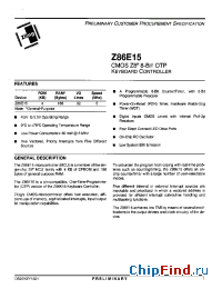 Datasheet Z86E15 manufacturer Zilog