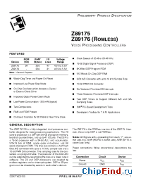 Datasheet Z89175 manufacturer Zilog