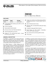 Datasheet Z89340 manufacturer Zilog