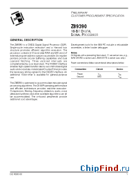 Datasheet Z89390 manufacturer Zilog
