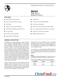 Datasheet Z89C00 manufacturer Zilog
