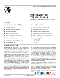 Datasheet Z8L18008FSC manufacturer Zilog
