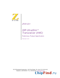 Datasheet ZHX1201 manufacturer Zilog