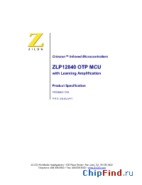 Datasheet ZLP12840S2896G manufacturer Zilog