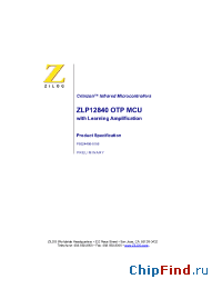 Datasheet ZLP128ICE01ZEM manufacturer Zilog