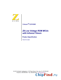 Datasheet ZLR16300H2002C manufacturer Zilog