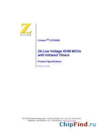 Datasheet ZLR16300H2002G manufacturer Zilog