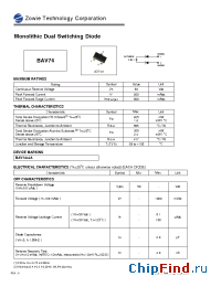 Datasheet BAV74JA manufacturer Zowie